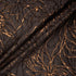 Rich Brown Metallic Silk Blend Cloqué