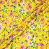 Multi Floral Printed Canary Yellow Luxury Cotton (A 2.35m Piece)