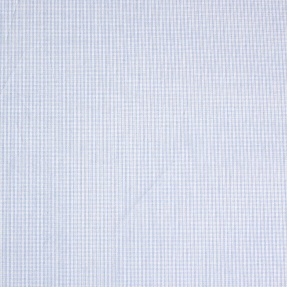 Baby Blue Small Checkered Superfine Shirting Cotton