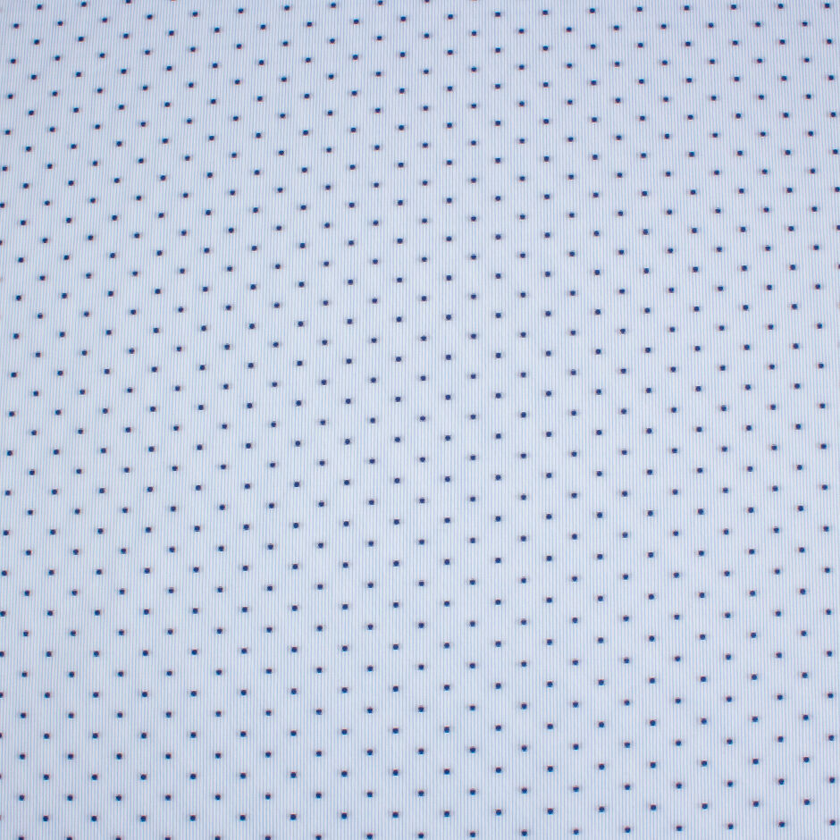 Dark Blue Spotted Thin Striped Luxury Cotton Shirting