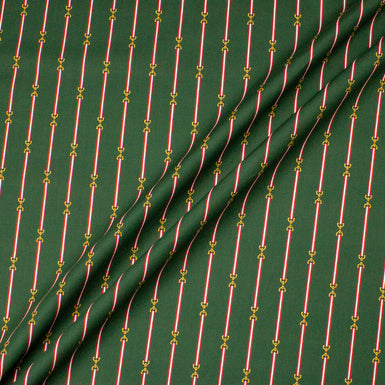 Links Printed Racing Green Luxury Cotton (A 1.75m Piece)