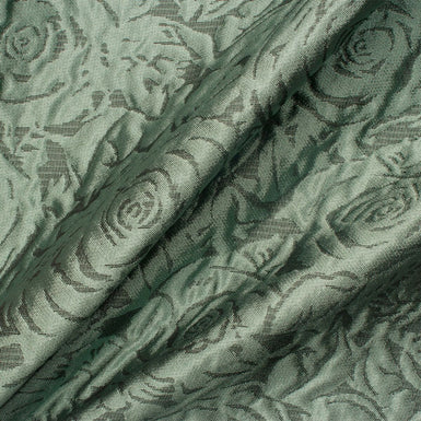 Dark Moss Green Silk Brocade (A 2.40m Piece)