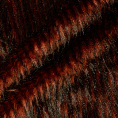 Rust & Black Tipped Long Haired Faux Fur