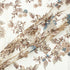 Brown & Blue Floral Embroidered Cream Tulle with Stones