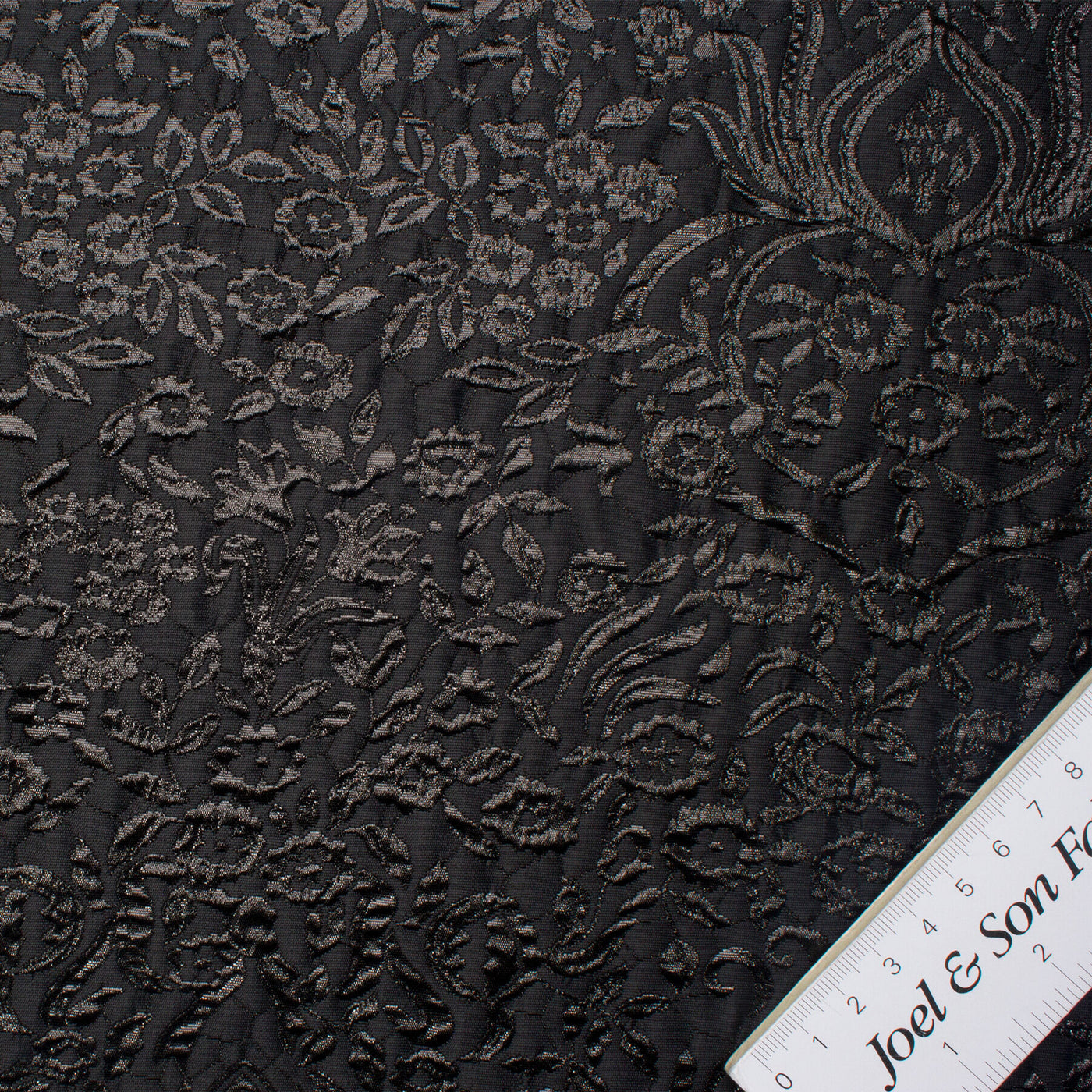 Black Floral Lurex Brocade