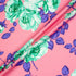Mint Green & Purple Floral Printed Luxury Pink Cotton