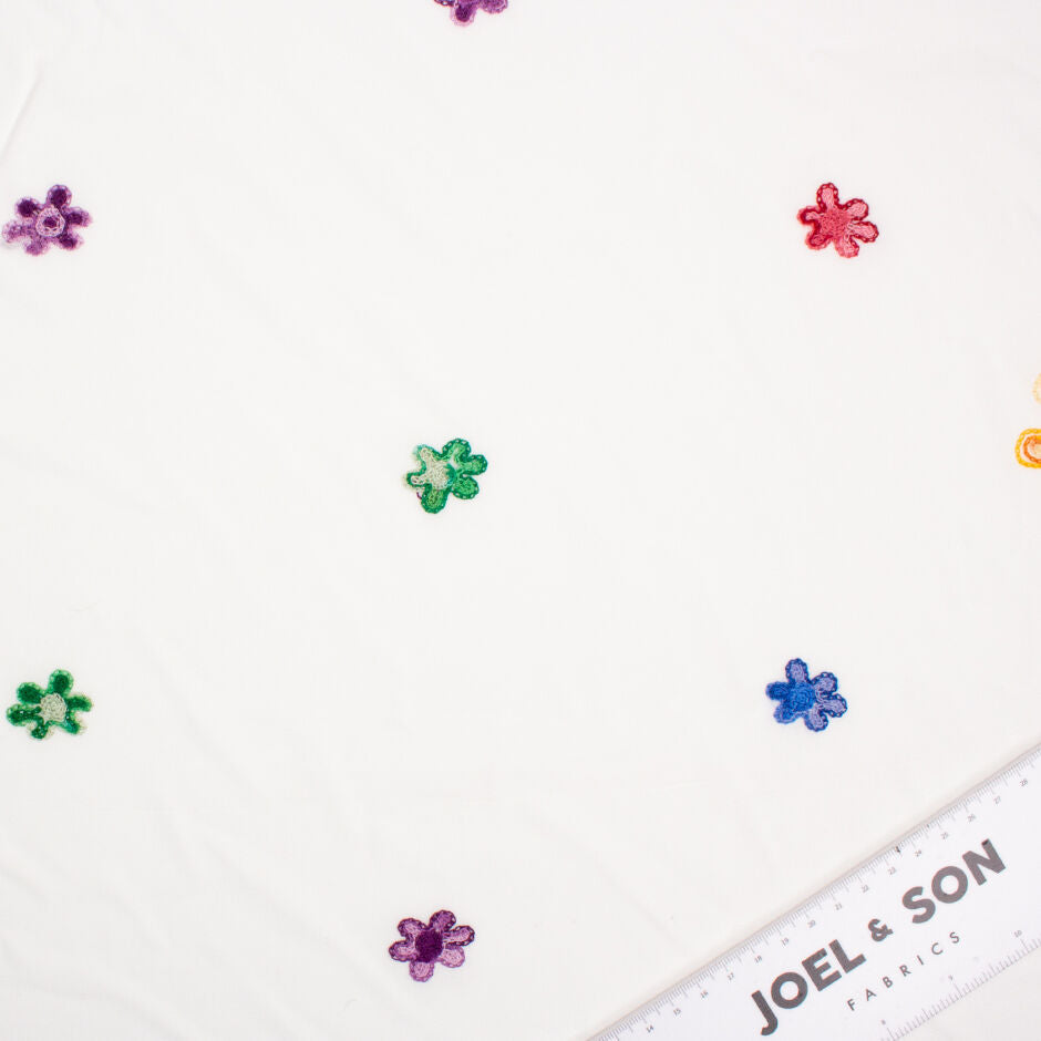 Multi Floral Embroidered Lightweight Viscose
