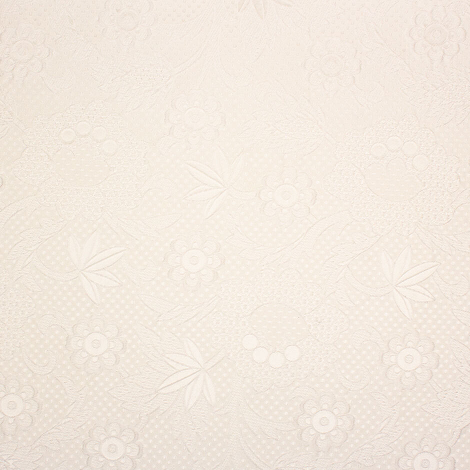 Off-White Floral Jacquard Silk Blend Cloqué