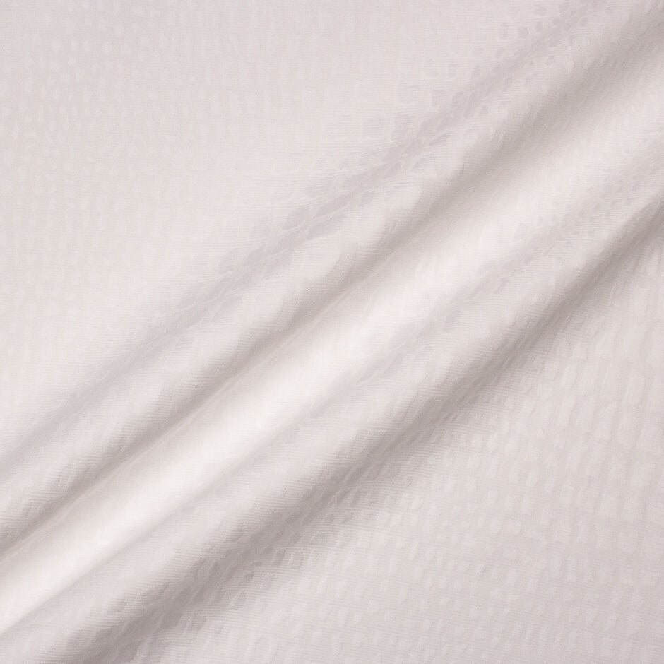 White Animal Jacquard Pure Cotton Piqué (A 2.70m Piece)