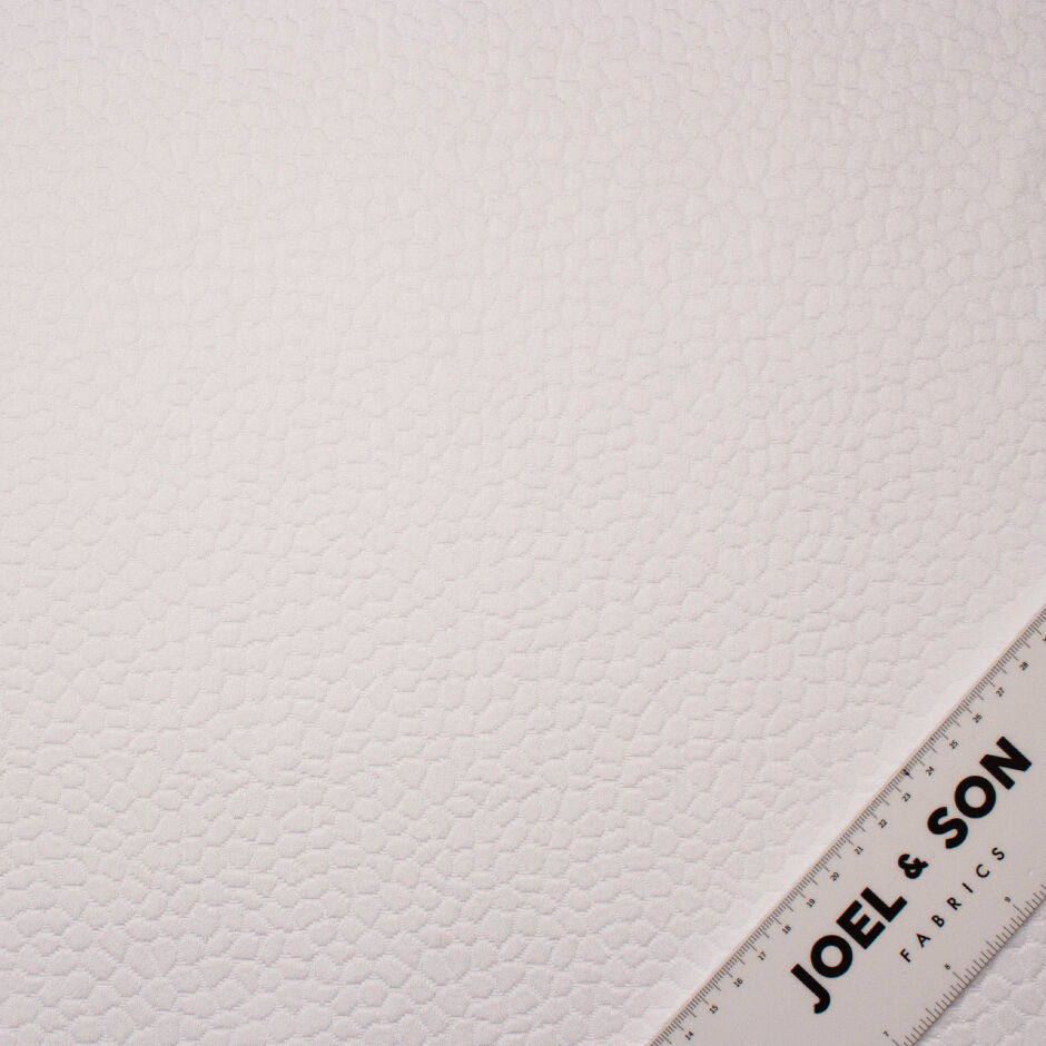 Pebble Jacquard White Cotton Piqué