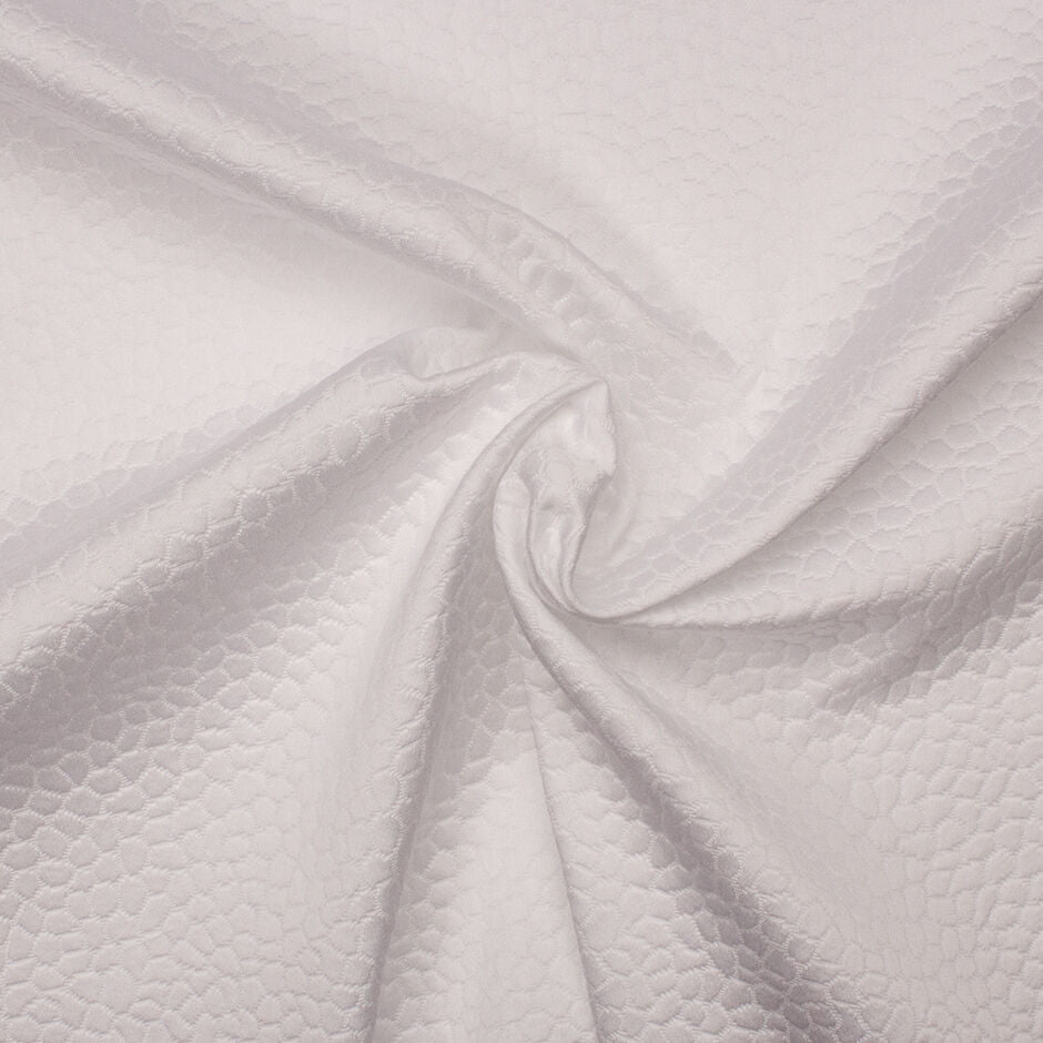 Pebble Jacquard White Cotton Piqué