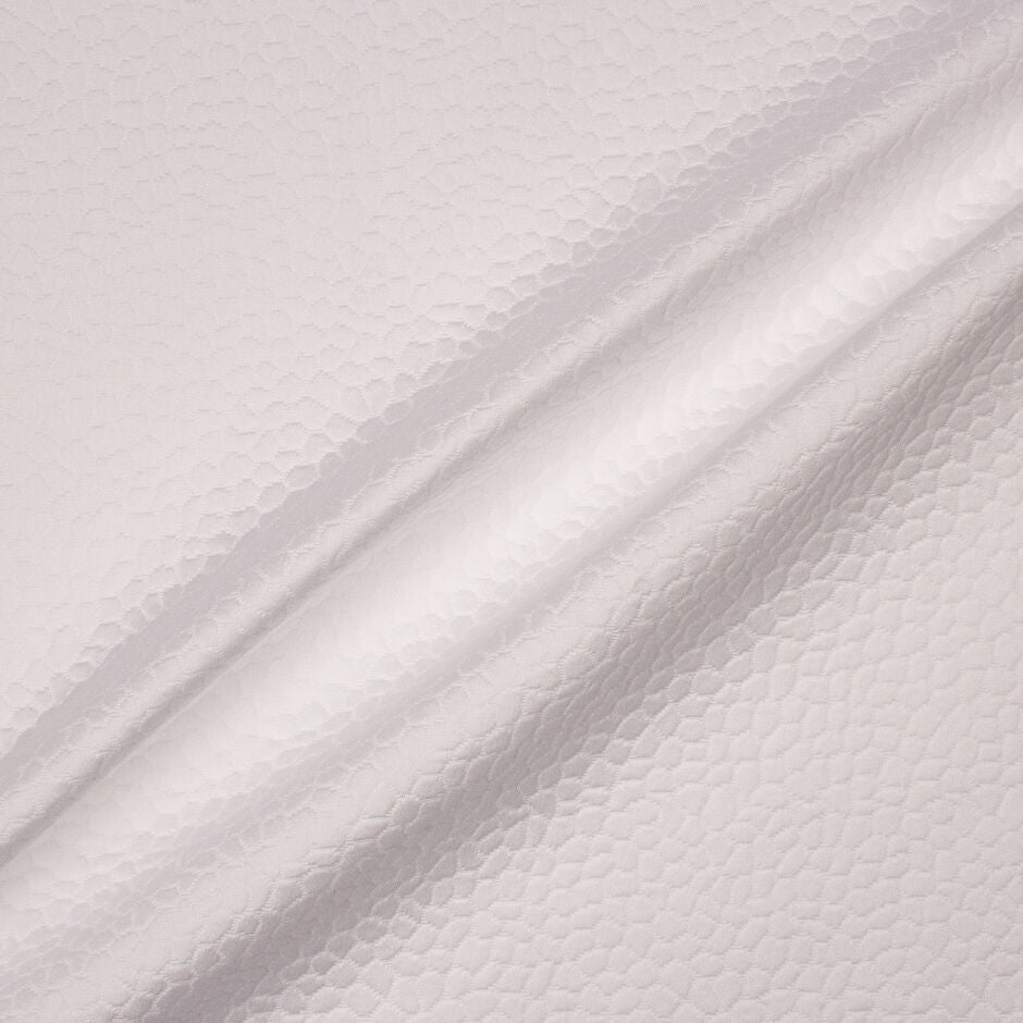 Pebble Jacquard White Cotton Piqué
