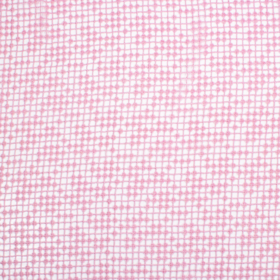 Baby Pink Grid Guipure Lace