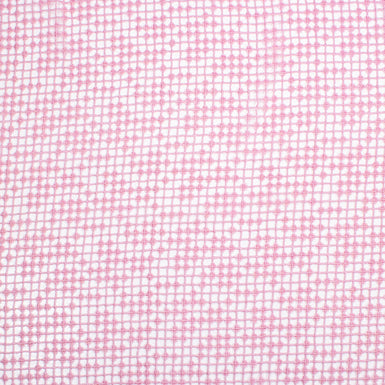 Baby Pink Grid Guipure Lace