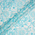 White & Turquoise Floral Guipure Lace