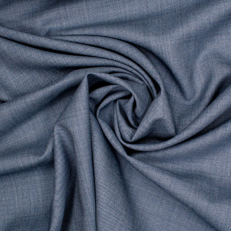 Denim Blue Pure Wool Super 130s Suiting (A 2m Piece)