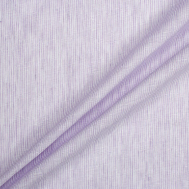 Lavender Striped Pure Linen Shirting