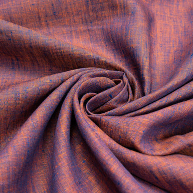 Orange & Royal Blue Two-Tone Handkerchief Linen