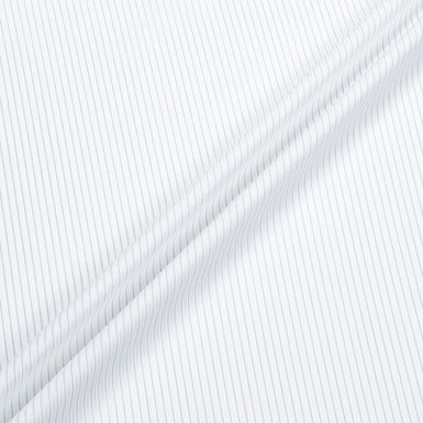 Pale Grey Pinstriped Superfine Pure Cotton Jacquard