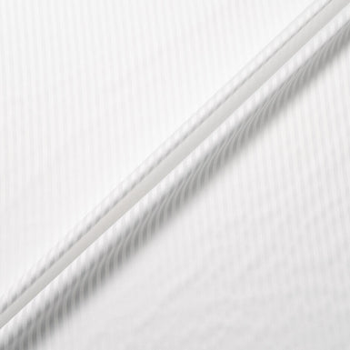 White Striped Jacquard Superfine Pure Cotton (A 1.30m Piece)