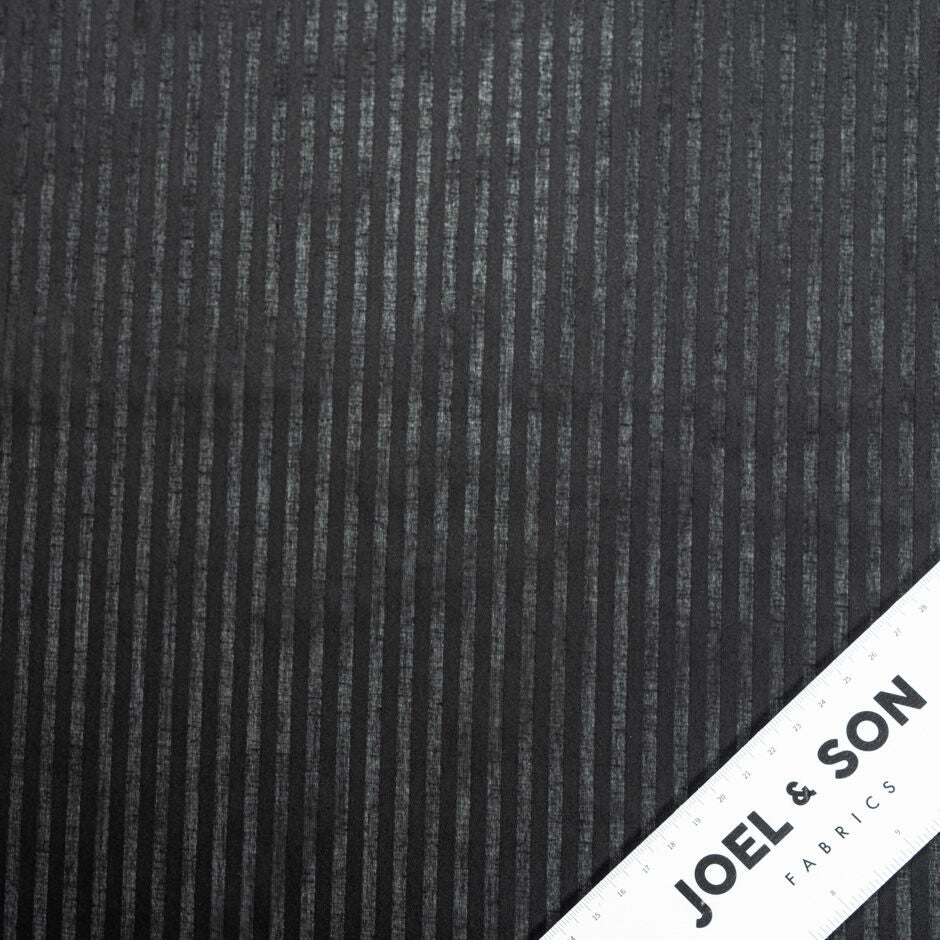 Black Striped Jacquard Superfine Pure Cotton