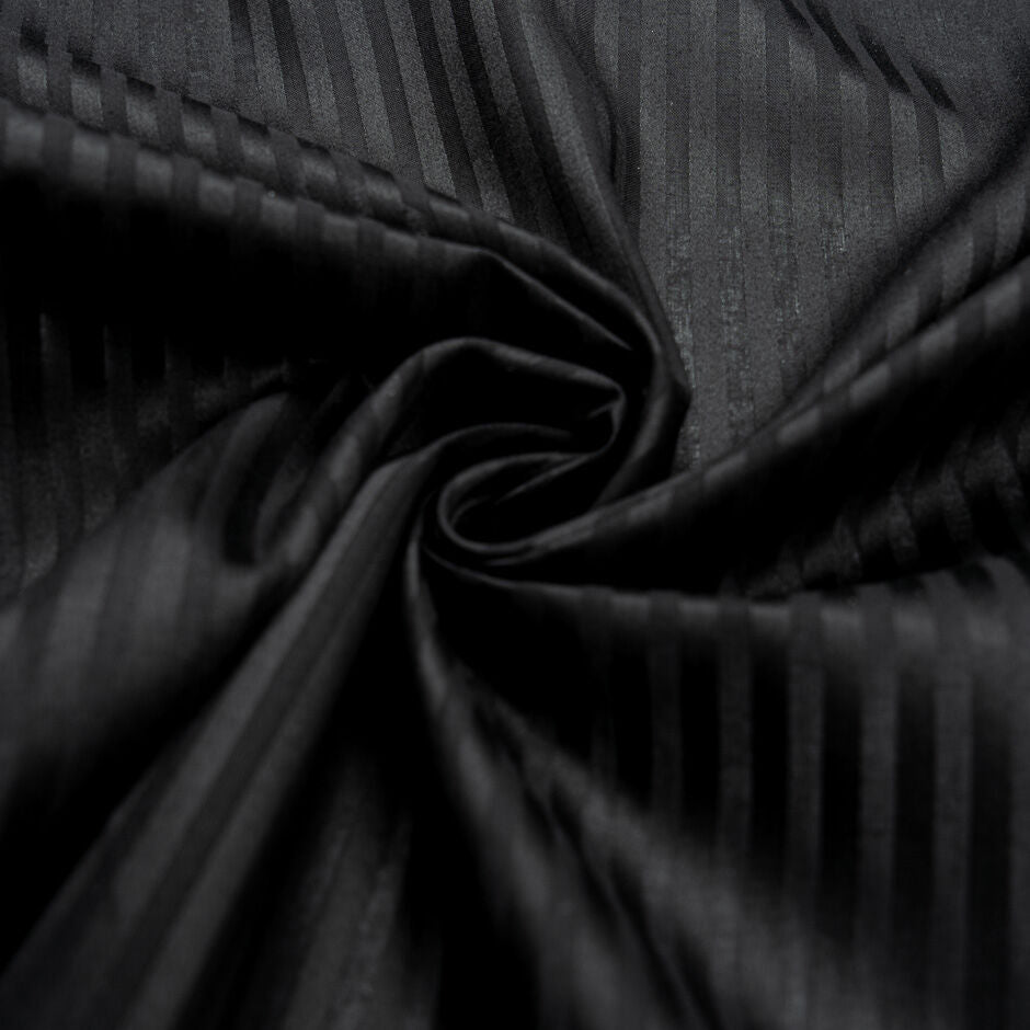 Black Striped Jacquard Superfine Pure Cotton