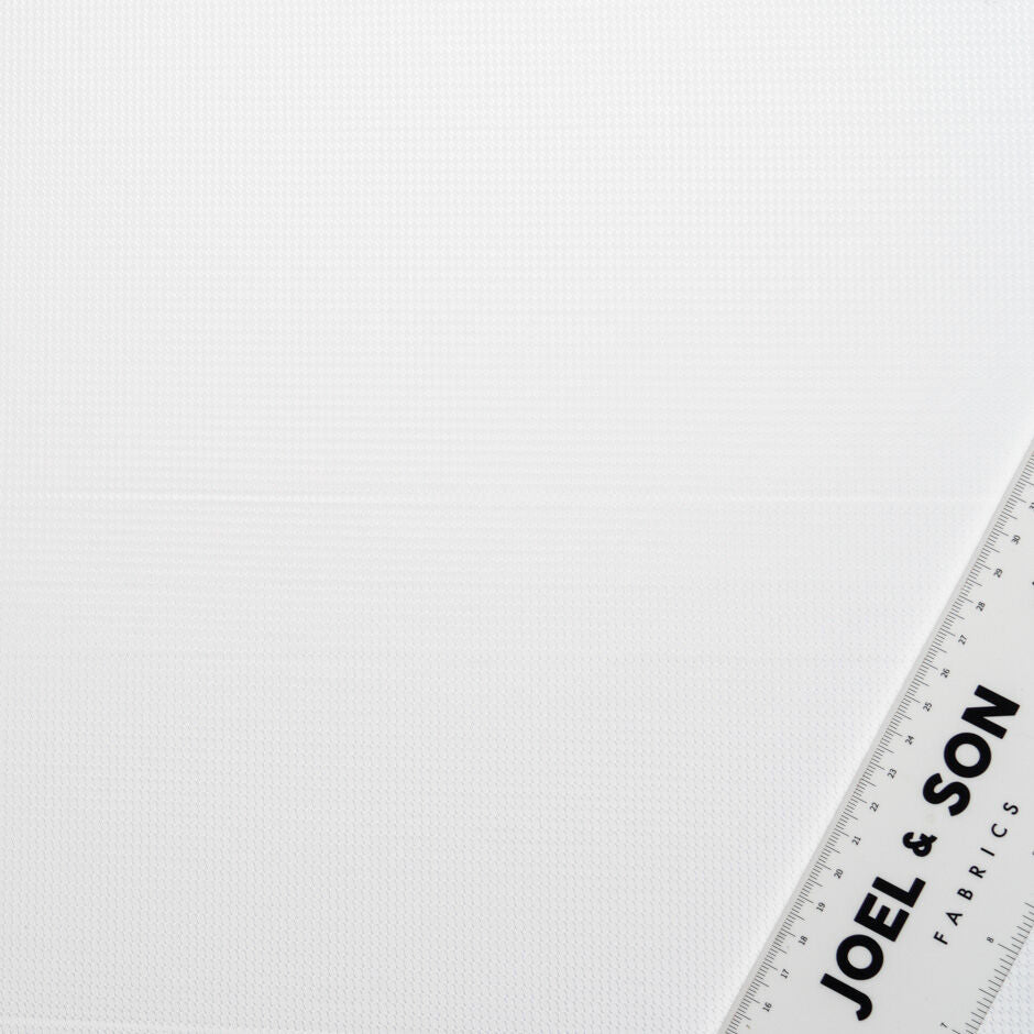 Mini Diamond Jacquard Pure Cotton White Shirting