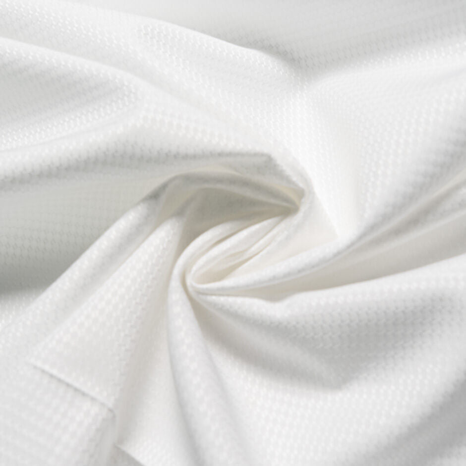 Mini Diamond Jacquard Pure Cotton White Shirting