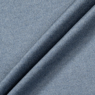 Grey & Blue Double-Faced Wool & Cashmere Blend
