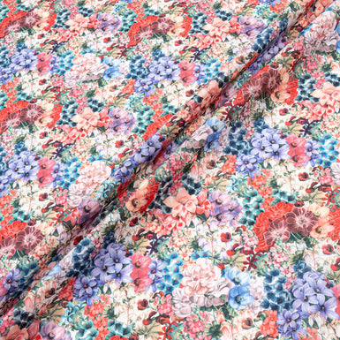 Lavender & Red Floral 'Painted Travels' Liberty Tana Lawn Cotton
