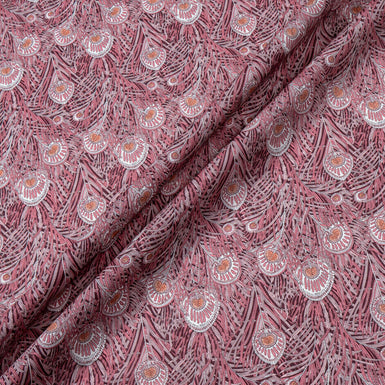 Pink & Burgundy 'Queen Hera' Liberty Tana Lawn Cotton