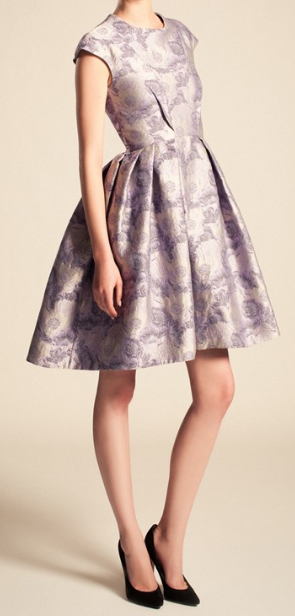 Pastel Lilac and Silver Grey Silk Brocade (A 2.50m Piece)