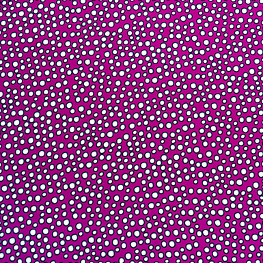 Black & White Spot Printed Magenta Pink Silk Crêpe