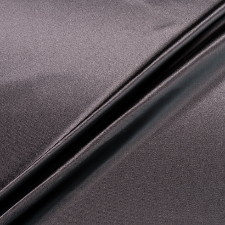 Chocolate Brown Stretch Satin