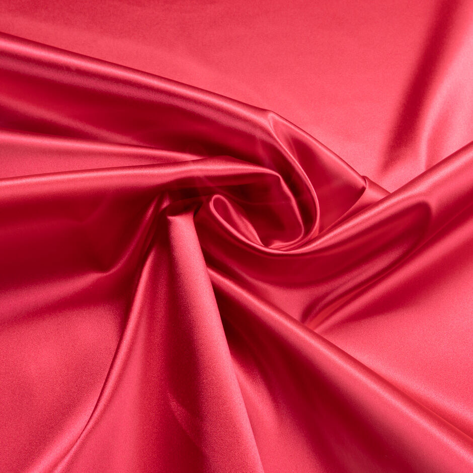 Deep Fuchsia Pink Stretch Satin