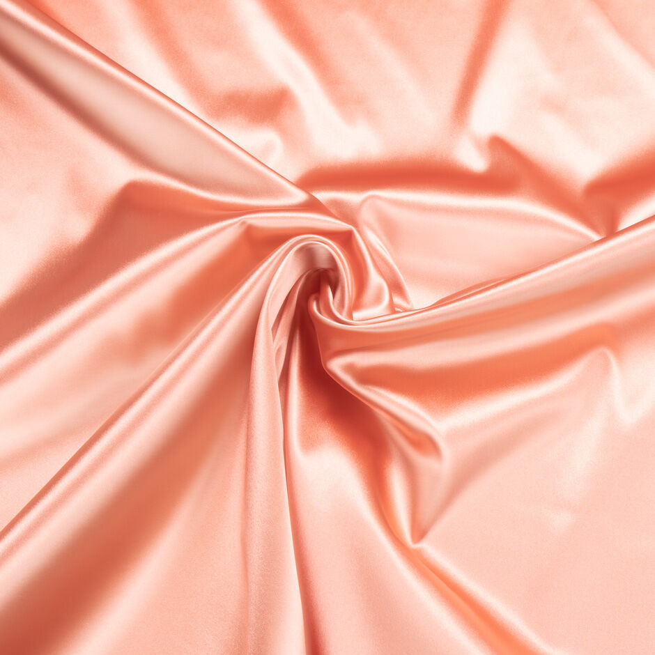 Antique Rose Pink Stretch Satin