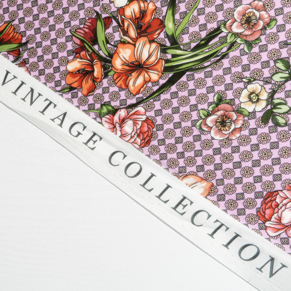 Floral & Geo Printed Pink Luxury Cotton