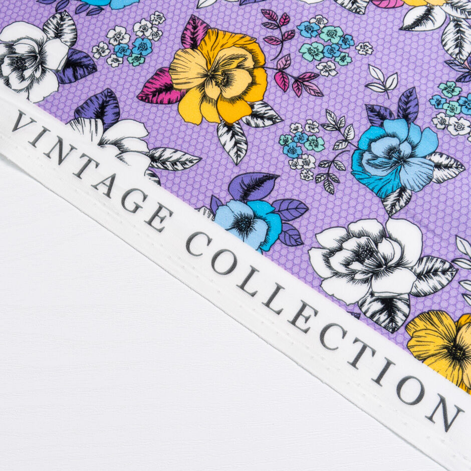 Blue & Yellow Floral Printed Lilac Luxury Cotton