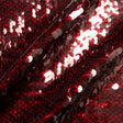 Rich Burgundy Sequinned Stretch Tulle