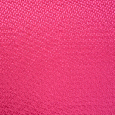 Cherry Pink Spot Jacquard Silk & Wool Cloqué