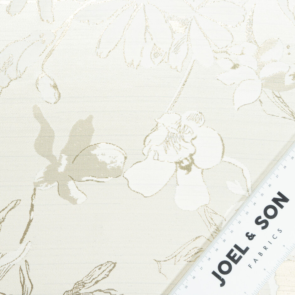 Ivory & Gold Floral Jacquard Brocade