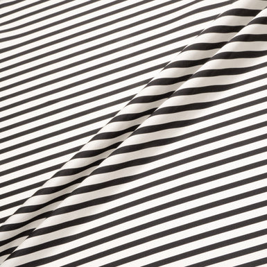 Monochrome Striped Double Silk Organza