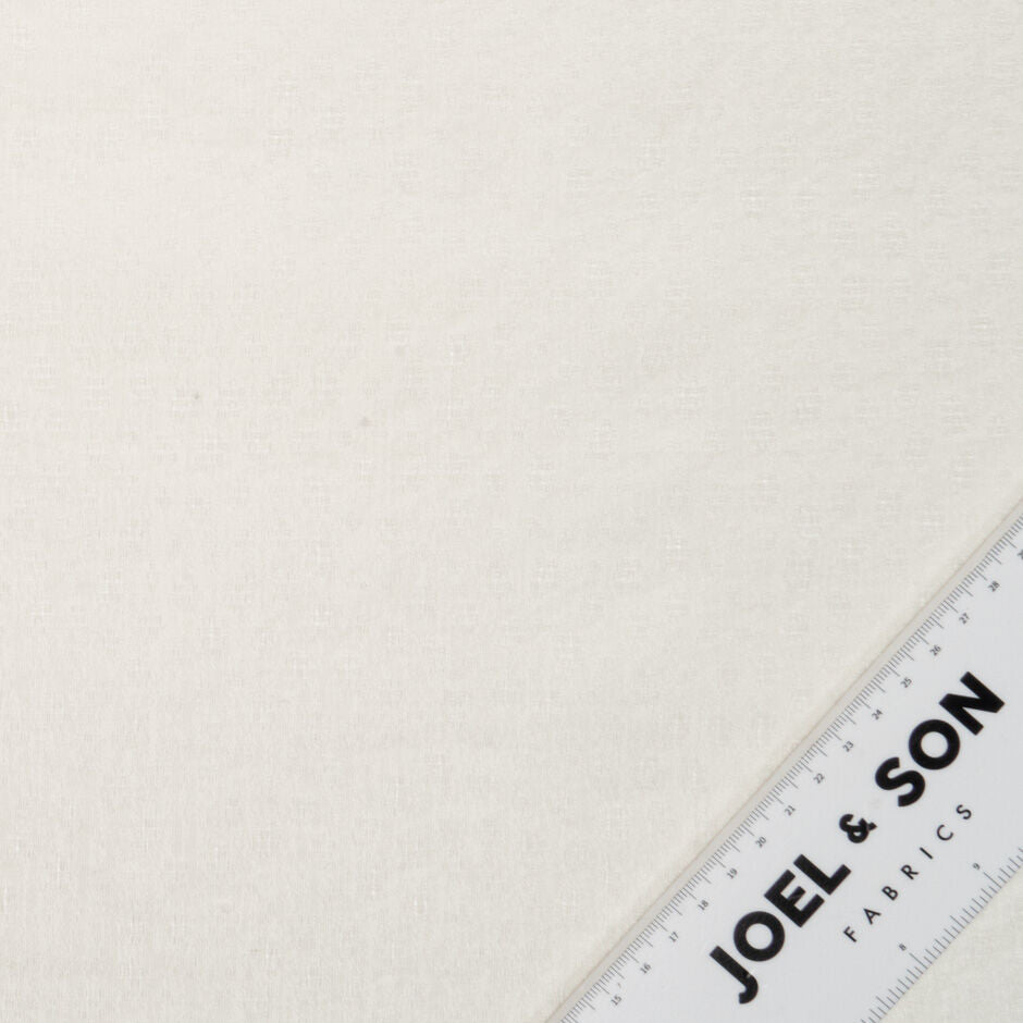 Ivory Pure Silk Double Organza Spot Jacquard