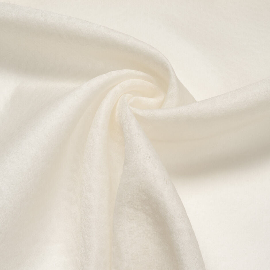 Ivory Pure Silk Double Organza Spot Jacquard