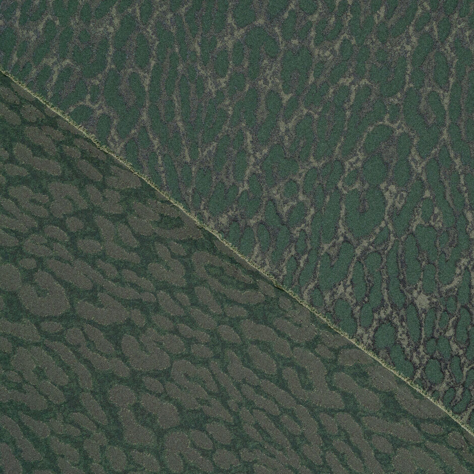 Green Abstract Animal Stretch Brocade