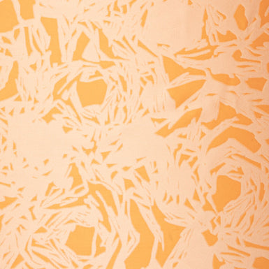 Tangerine Orange Two-Tone Abstract Floral Mikado