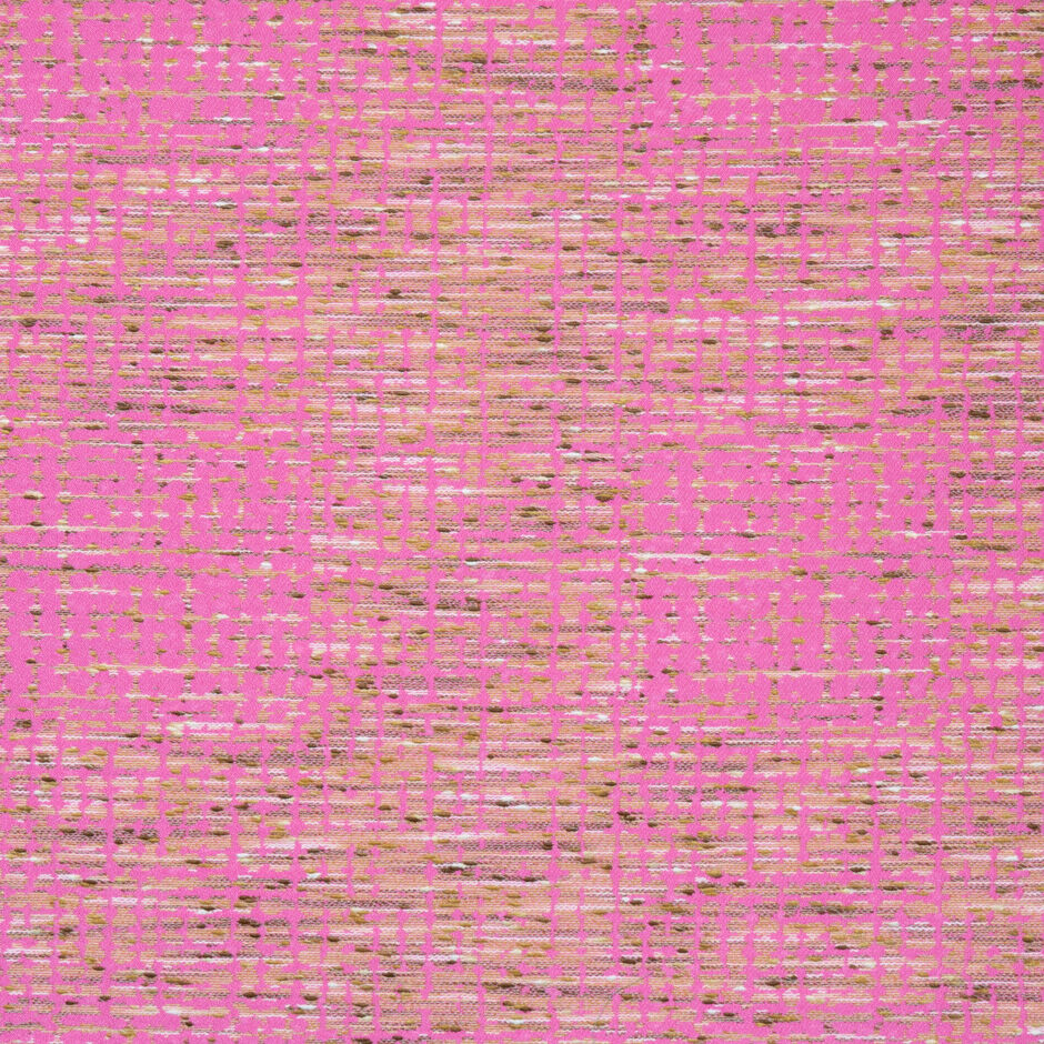 Candy Pink & Oatmeal Abstract Brocade