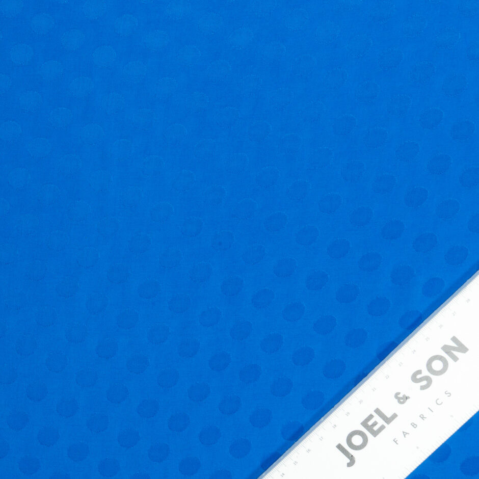 Royal Blue Spot Jacquard Microfibre (A 2m Piece)