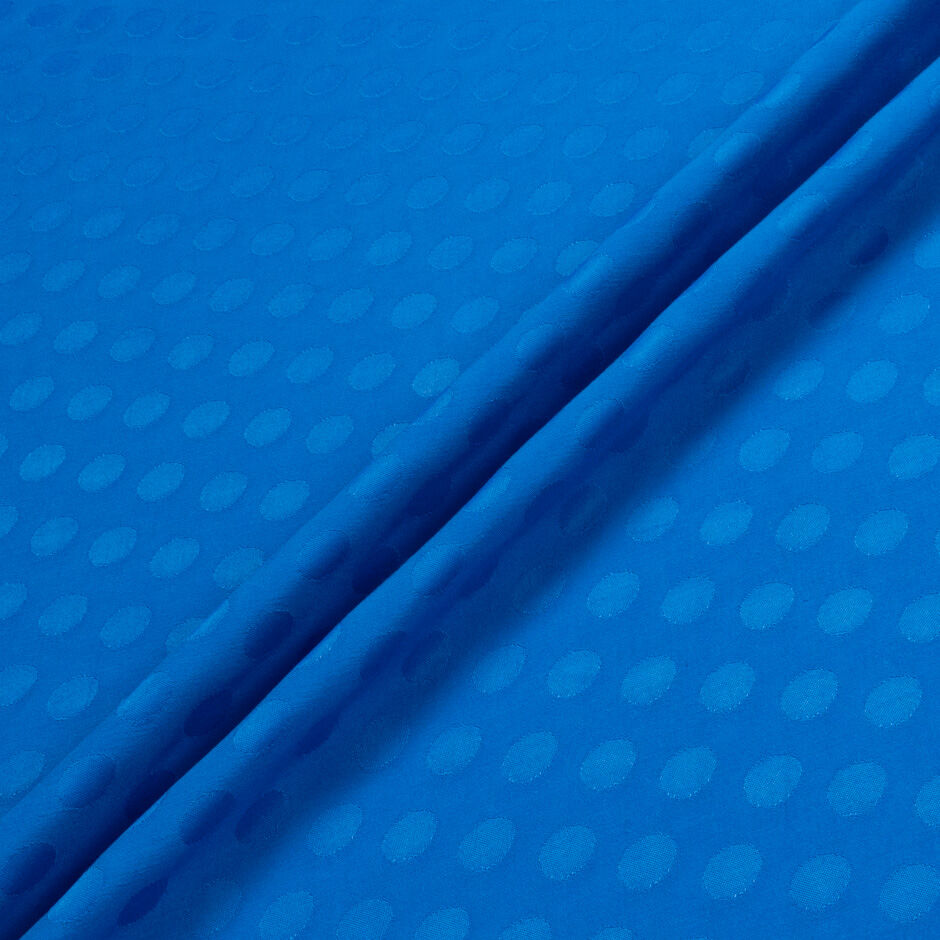 Royal Blue Spot Jacquard Microfibre (A 2m Piece)