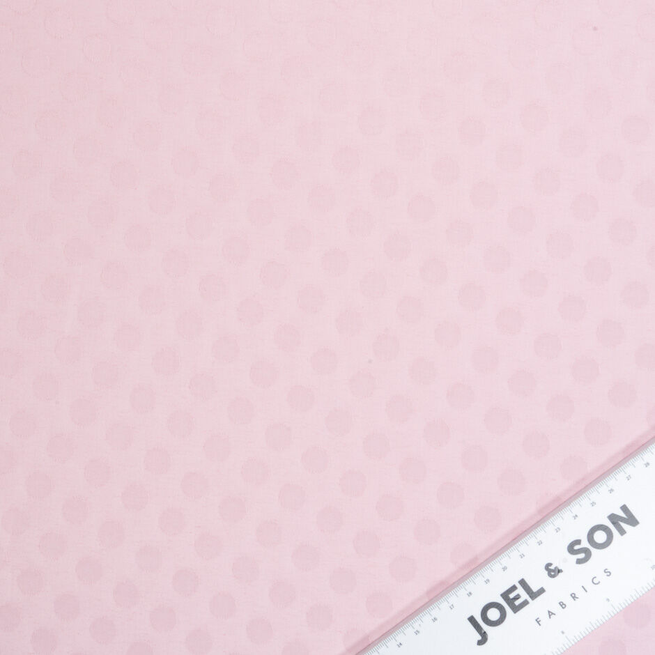 Baby Pink Spot Jacquard Microfibre
